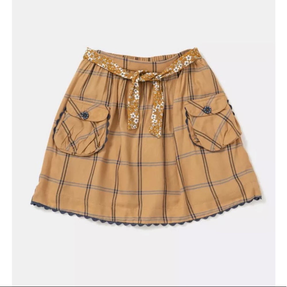 Matilda Jane Just Imagine Freya Girls Plaid Tie Waist Skirt